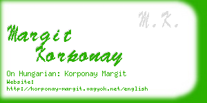 margit korponay business card